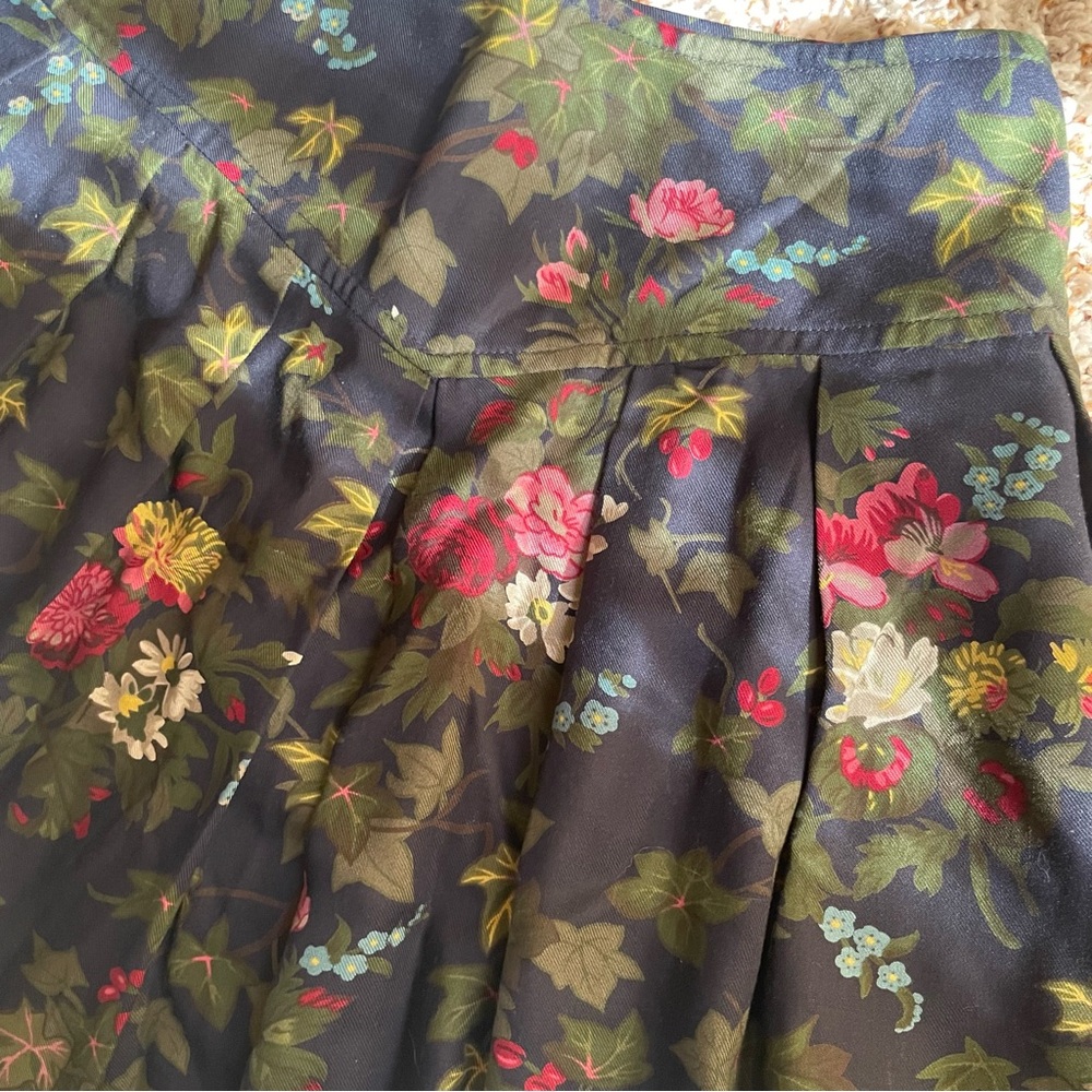 Herman Geist Vintage Floral Pleated Skirt with Pockets - Picture 3 of 9